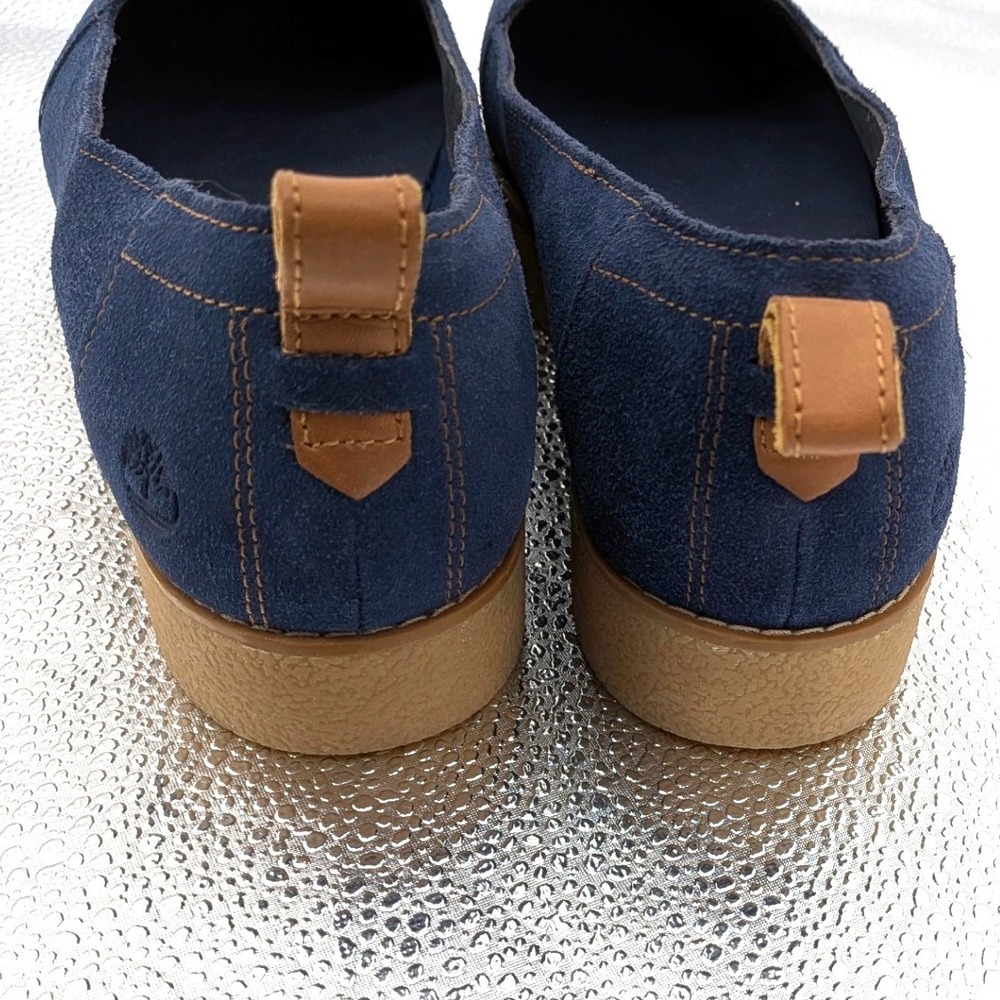 Timberland Suede‎ Slip On Flats Navy Comfort Wedge MirrorFit Shoes Women 9.5 - Picture 6 of 11